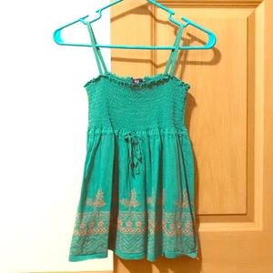 GAP Green S Cute Flowy Summer Top